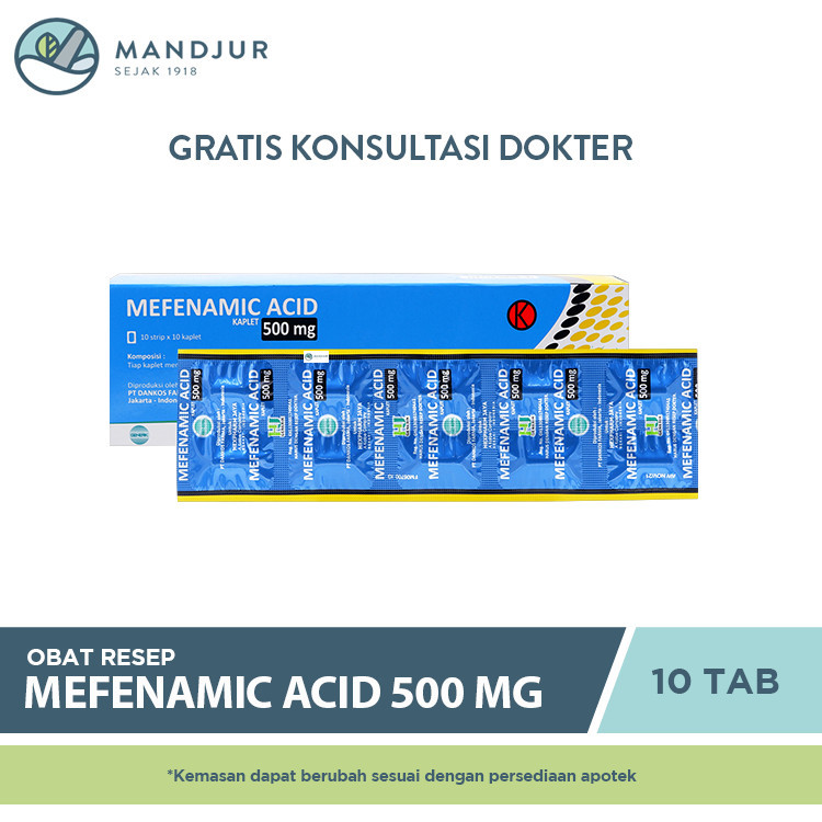 Mefenamic Acid / Asam Mefenamat 500 Mg Strip 10 Tablet