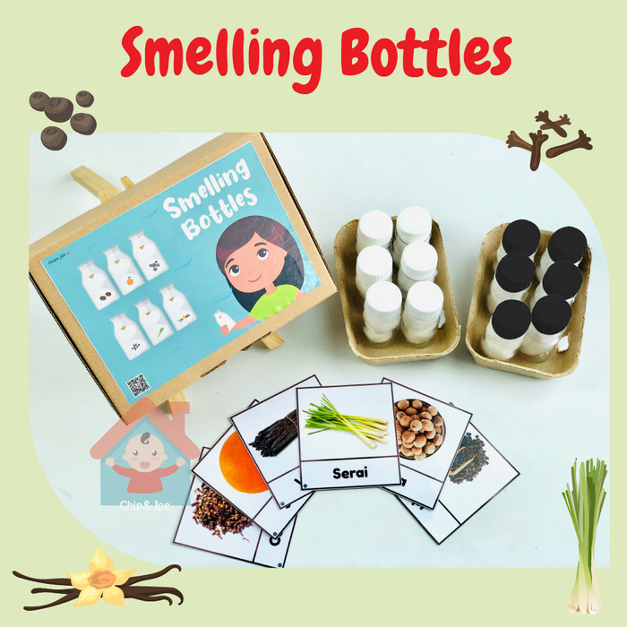 Smelling Bottles Sensory Play Montessori Olfactory Botol Aroma