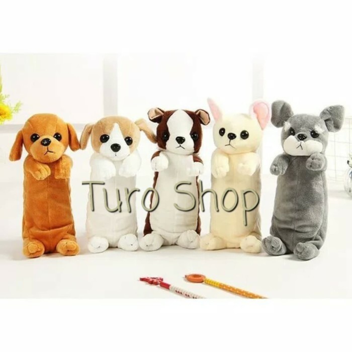 

Ready Kotak pensil boneka anjing lucu unik tempat alat tulis