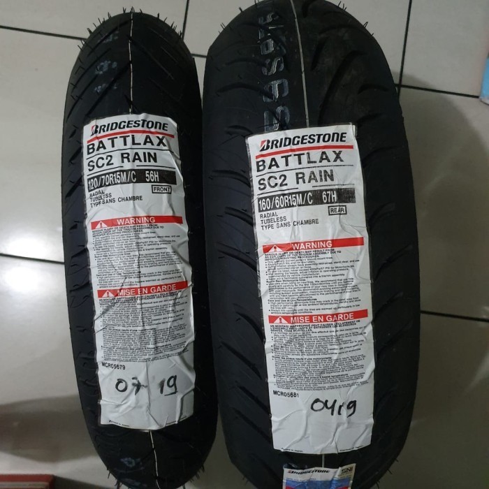 Ban Battlax Yamaha Tmax 120/70-15 160/60-15 Sc2 Rain Bridgestone