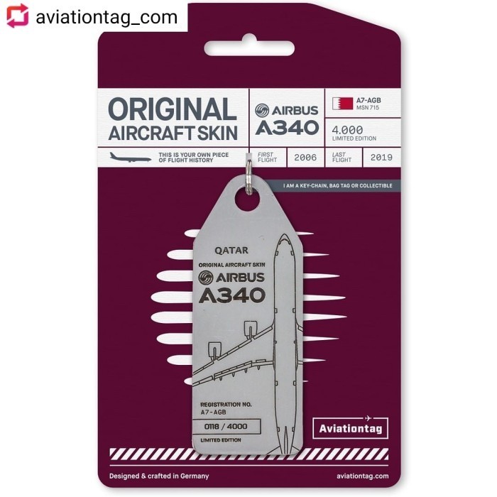 Aviation Tag Qatar A340