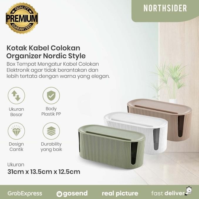 

Kotak Organizer Kabel Charger Cable Management Box Nordic Style