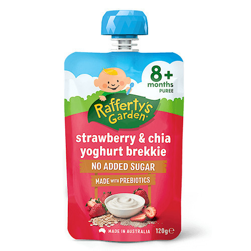 Bubur Bayi Raffertys Strawberry & Chia Yoghurt Brekkie 8+ Months