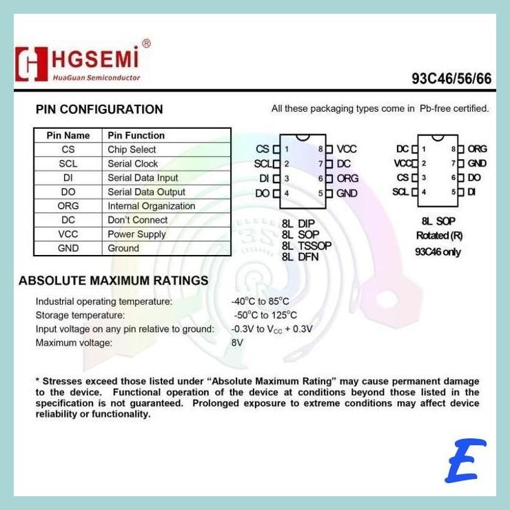 | SY | 93C56 HG93C56 SERIAL EEPROM SMD