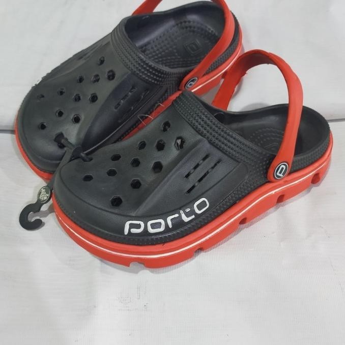 Sepatu sandal selop karet pria merk PORTO original