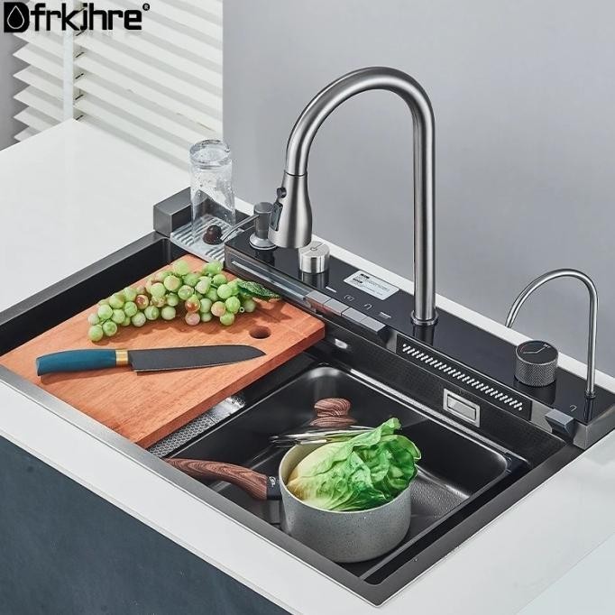 Kitchen Sink Josida 8048 Black Piano Digital Display-Luxury Sink