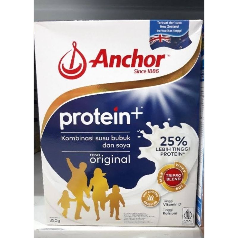 

350gr Anchor Protein+ susu keluarga dengan protein lebih tinggi