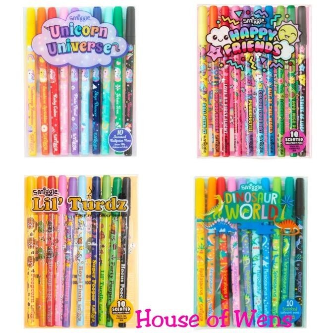 

SMIGGLE PEN PACK 10 SCENTED BALLPOINT ORIGINAL - PULPEN SMIGGLE