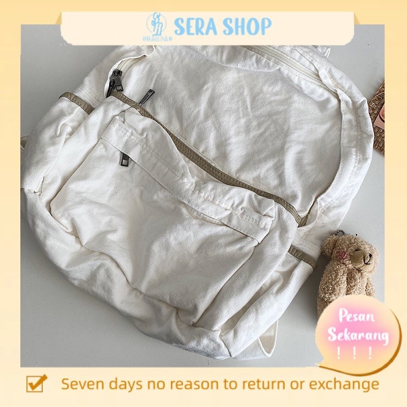 tas ransel import tas slempang cewek tas cantik kekinian ◘Sera Impor Jepang Dicuci Tas Kanvas Wanita