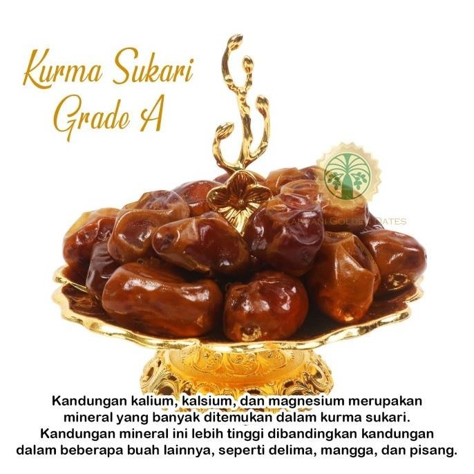 

Sukari Kurma Basah Sukkari Raja Asli Madinah 1 Kg Zahrani Golden Dates