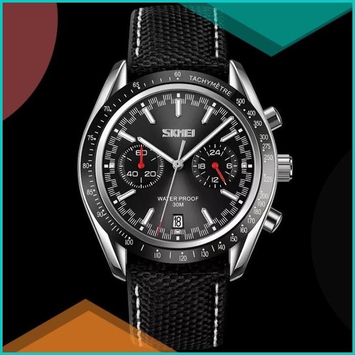 SKMEI 9292 Jam Tangan Analog Watch Chrono Aktif Tachymeter Waterproof