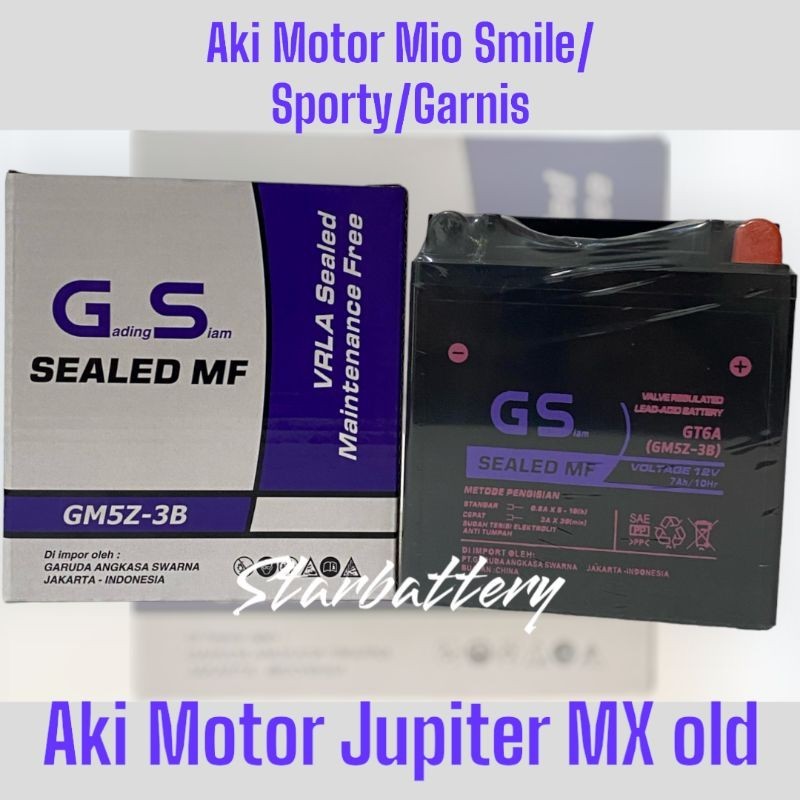 Aki Motor Mio Sporty / Mio Smile / Mio Garnis GM5Z-3B Kering Mio Sporty