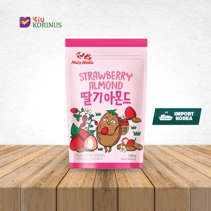 

Nuts Holic Strawberry Almond 180gr / Kacang Almond Rasa Stroberi