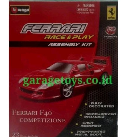 Bburago 1:43 Diecast Ferrari F40 Competizione Model Kit