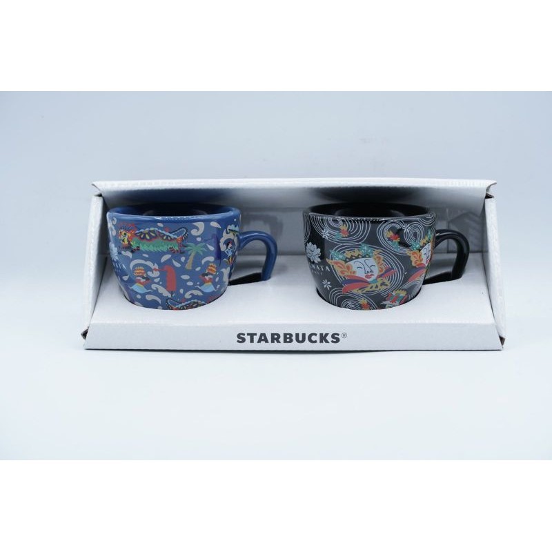 Starbucks Dewata Bali Espresso Cup Mug Gelas Demitasse 2.7oz 80ml Set