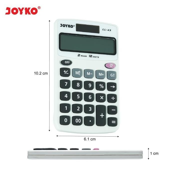 

Baru Calculator / Kalkulator Joyko CC-43 / 12 Digits .,