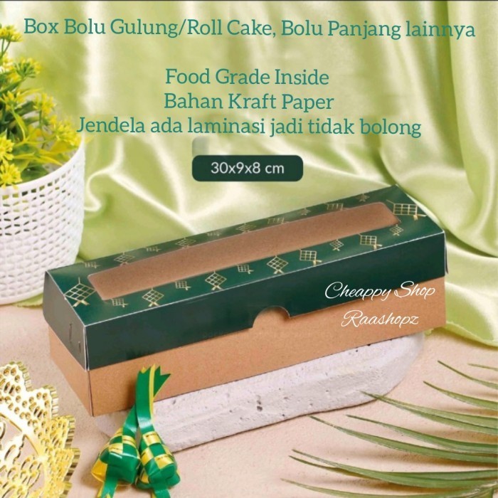 Box Lebaran Bolu Gulung Box Lebaran Roll Cake Kotak Kado Lebaran Dus