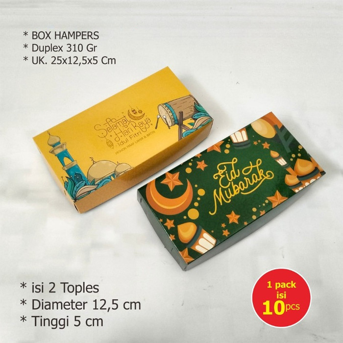 Kardus Kotak Toples Kue Kering 250 gr isi 2 Box Hampers Idul Fitri