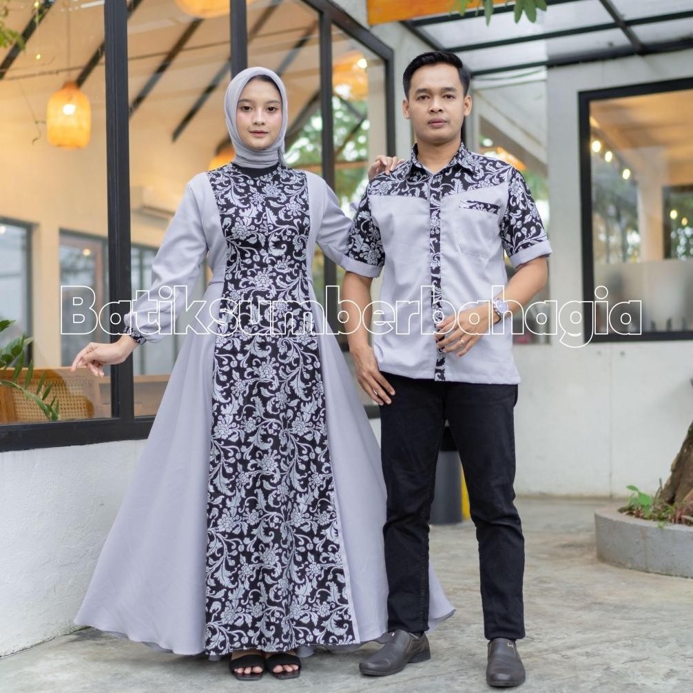 Ready Couple Keluarga Syari Muslimah Dress Gamis Couple Baju Couple Pasangan Gaun Pesta Muslimah Bat