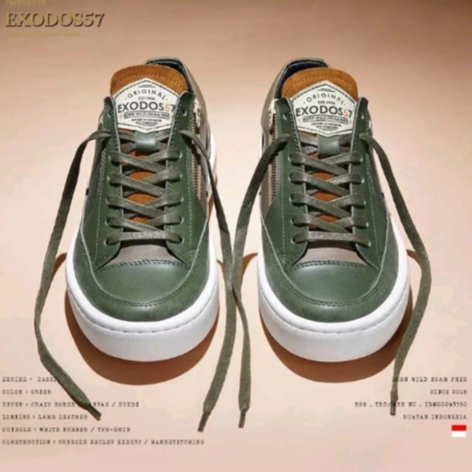 NEW SERIES SEPATU EXODOS57 SAGIO GREEN SEPATU BIKERS ORIGINAL QUALITY ORIGINAL