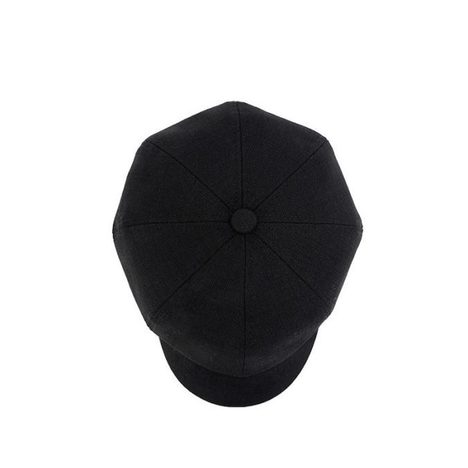 Kkv Syc Black Classic Style Topi Baker Boy Hat Basic
