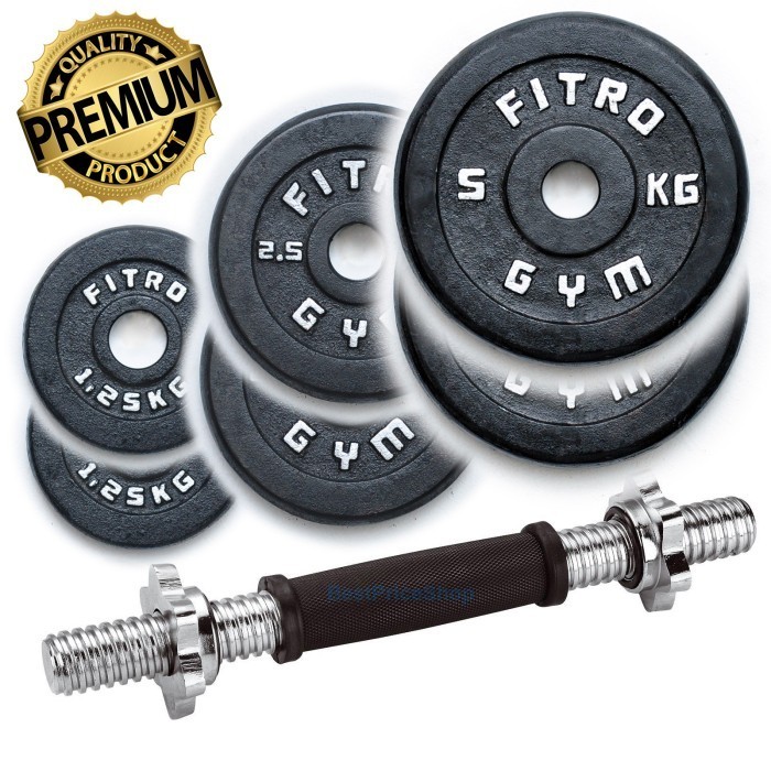 [Rex] Dumbell Dumbel Set 20Kg Bongkar Pasang Barbel Barbell Stick