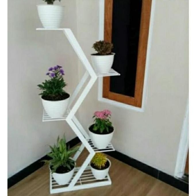 Rak Bunga Murah/Rak Bunga Besi/Standing Pot Besi/Tinggi 1 Meter Noviastuffs