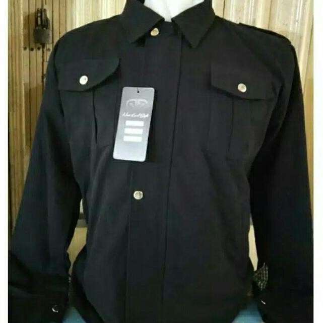 Jaket Almamater Hitam Polos Pria dan Wanita Size L, XL