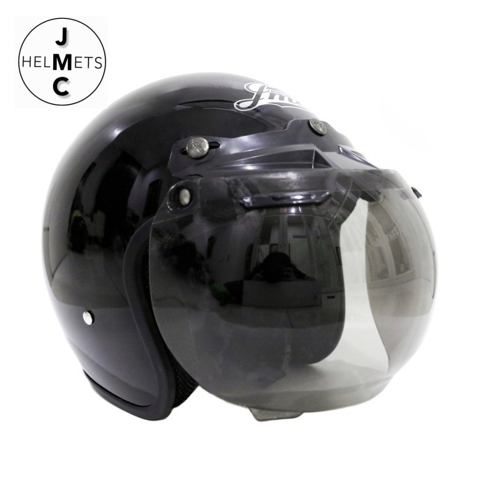Helm Go Retro Polos Sni Kaca Datar