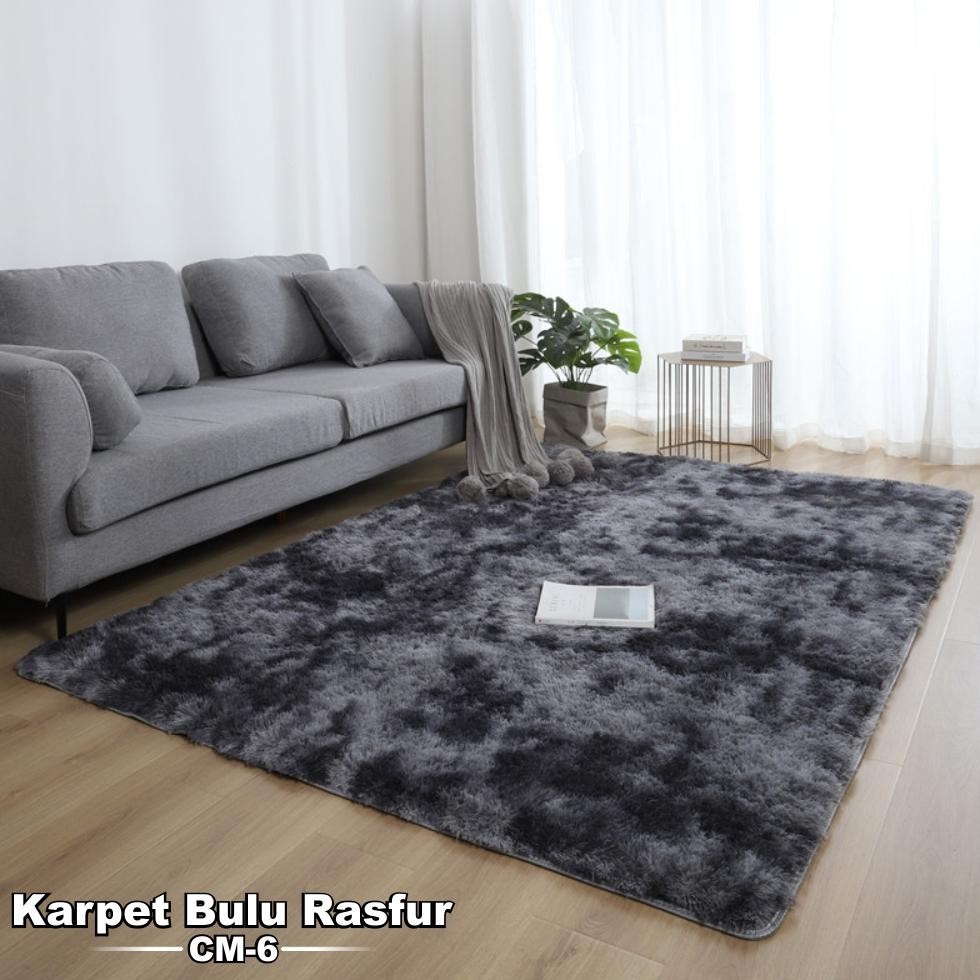 siap kirim>>> karpet bulu tebal motif tiedye aestetic karpet rasfur tebal