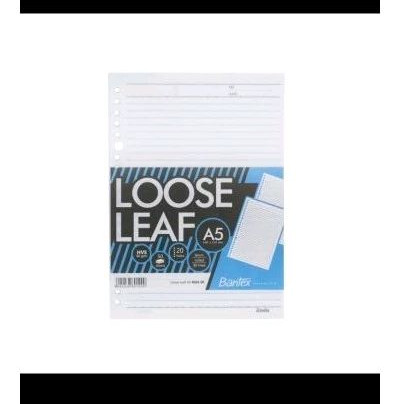 

Bantex Loose Leaf Paper A5 20 holes 50 sheet 80 gsm # 8601 00