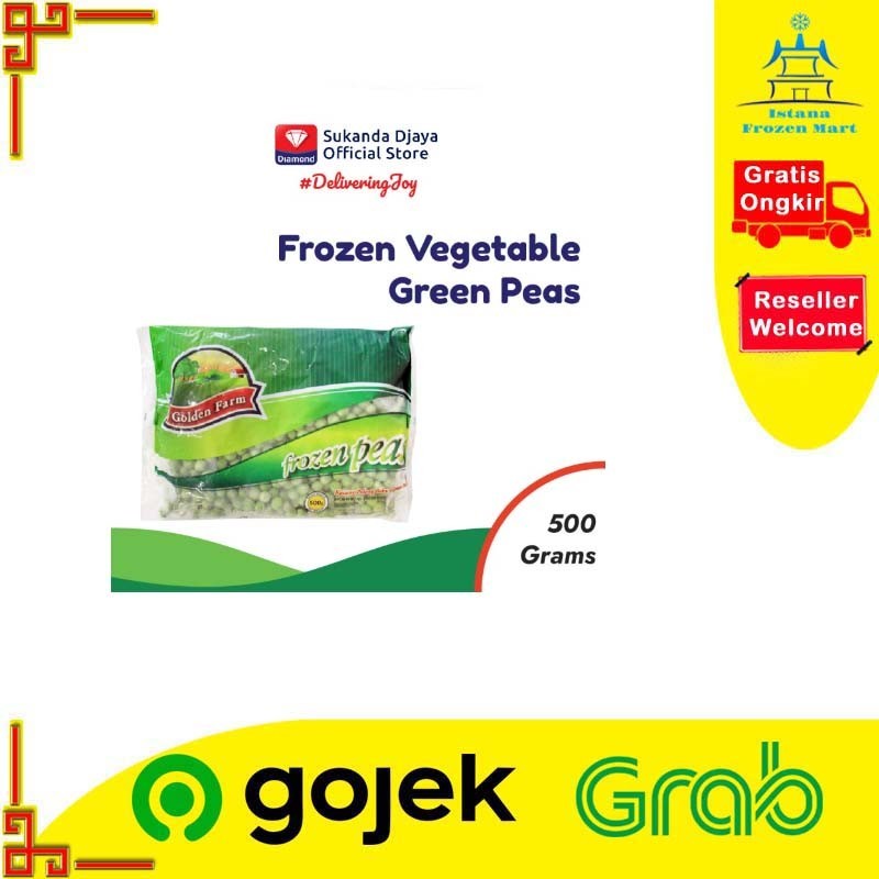 

Frozen Peas GOLDEN FARM Kacang Polong Beku 500 GR