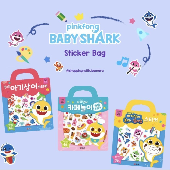 

Pinkfong Baby Shark Bag Sticker / Tas Sticker