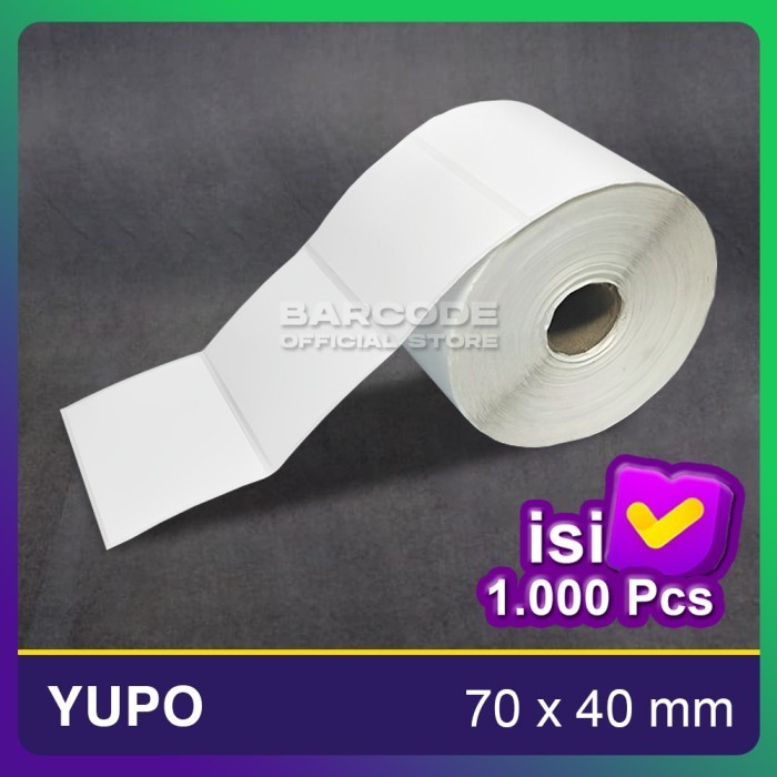 

Label Stiker Yupo 70x40mm Kertas Barcode 1 Line 70 x 40 70x40 mm