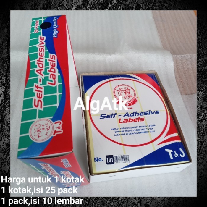 

label tom & jerry no 101 harga untuk 1 kotak isi 25 pack