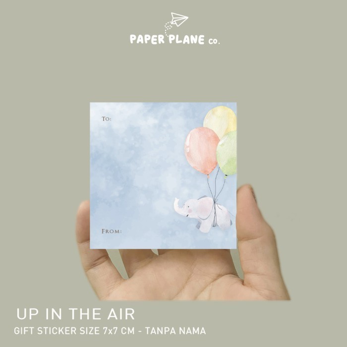

40 pcs Sticker Message Ucapan Pesan Tema "Up in the Air" Custom Nama