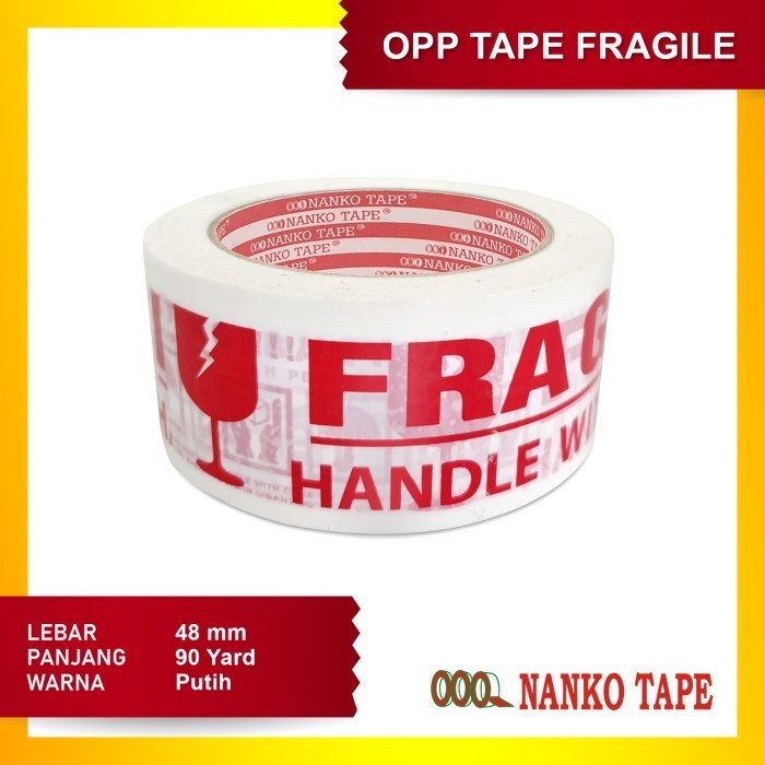 

Nanko Merah OPP Tape Fragile 48mm x 90y Putih (6 pcs)