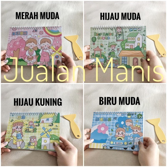 

Album Sticker Spiral Notebook Buku Stiker Mainan Anak Motif Lucu