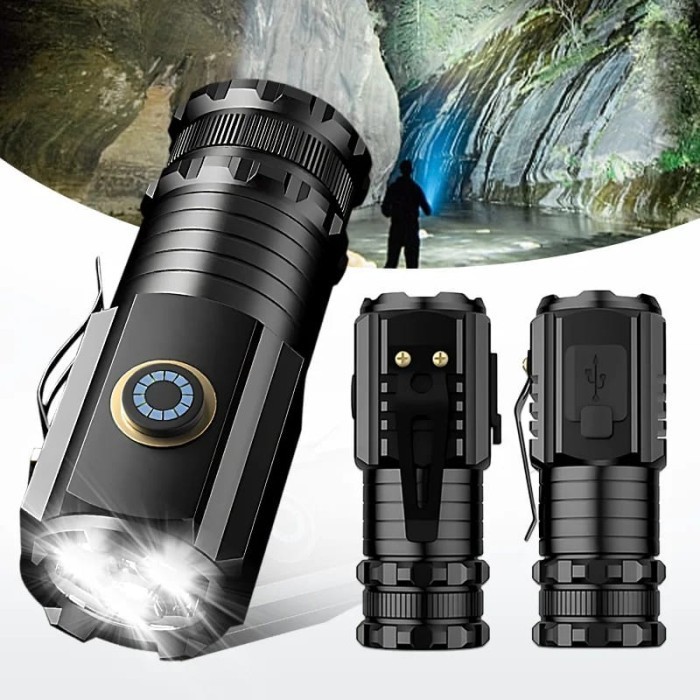 SENTER SWAT POLICE MINI TERBAIK / SENTER LED RECHARGEABLE SUPER TERANG