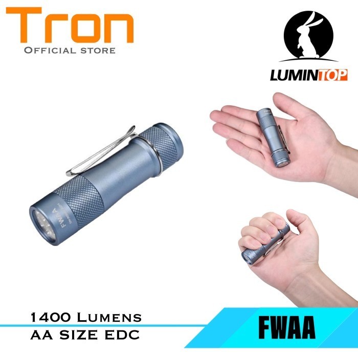 LUMINTOP FWAA Flashlight Senter AA EDC 1400 Lumens 95 Meter