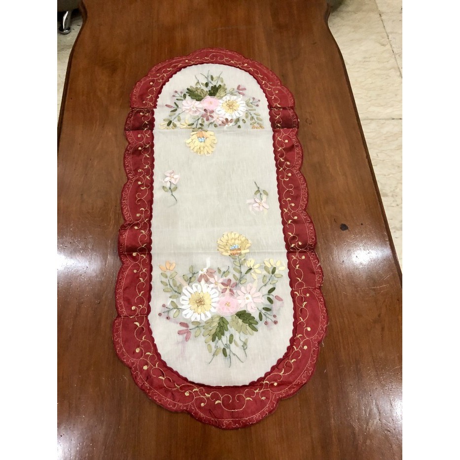 TAPLAK MEJA TAMU OVAL