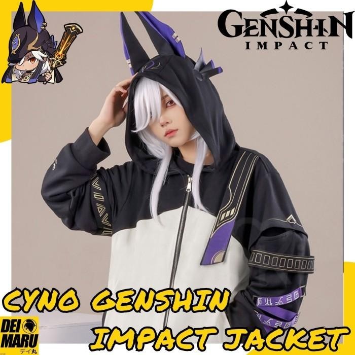 Jaket Cosplay Cyno Genshin Impact Electro Jacket Anime Unisex Games