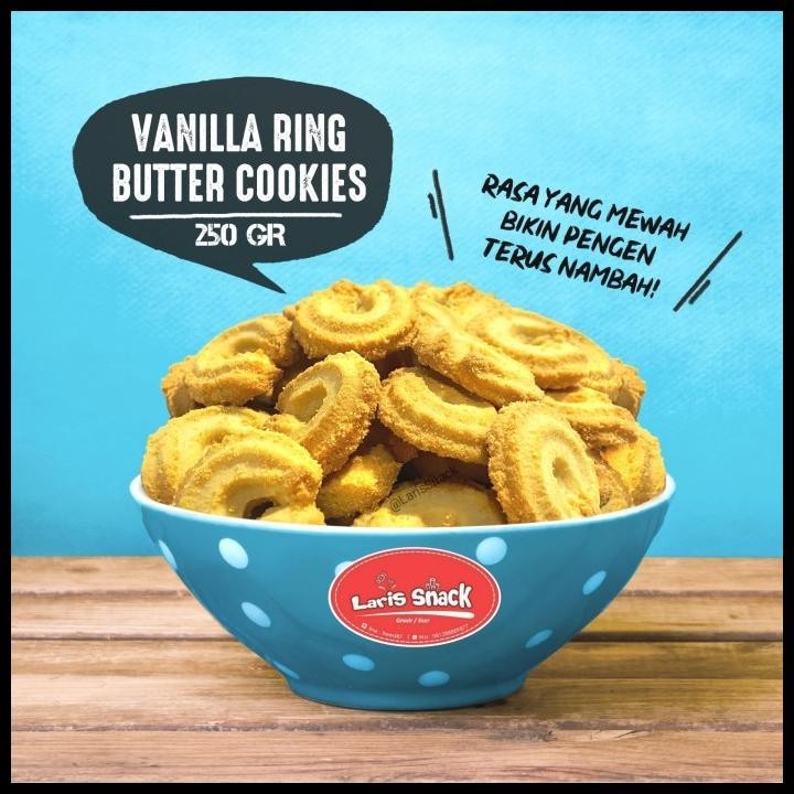 

Biskuit Vanila Ring Butter Cookies Monde Gelora Snack Kiloan 250Gr