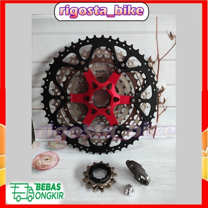 SUNSHINE CASSETTE SPROCKET 9 SPEED 36T 40T 42T 46T 50T GEAR SEPEDA