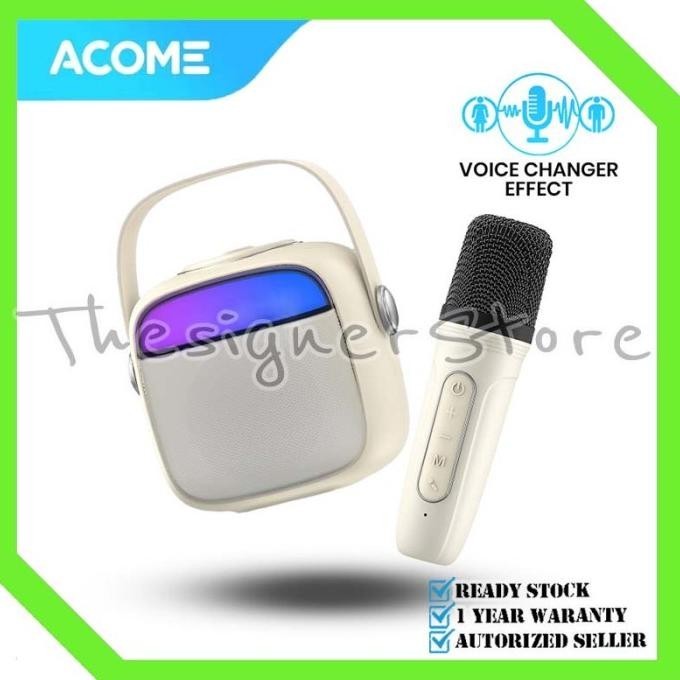 ACOME A9 Speaker Bluetooth Plus Mic Set Karaoke Wireless Mini RGB