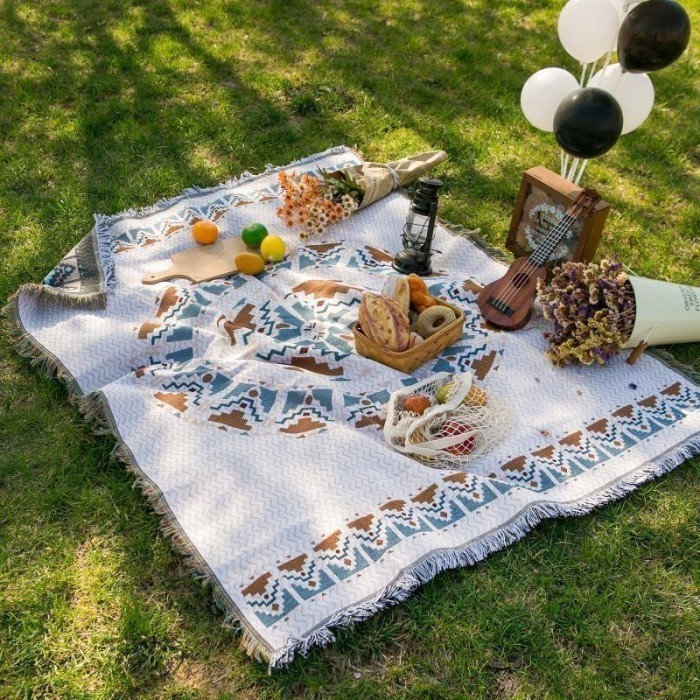 Selimut Mexico Mexican Bohemian Blanket Selimut Camping Kain Ethnic