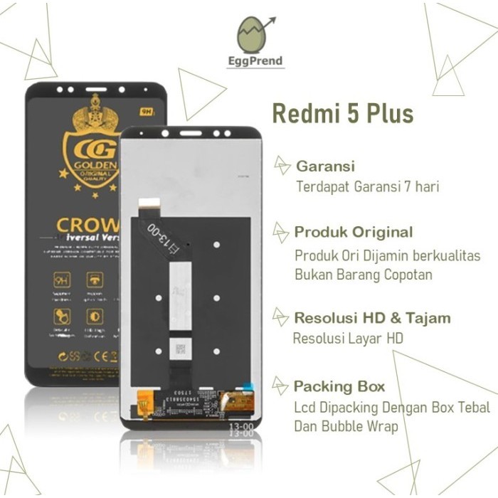 LCD TOUCHSCREEN XIAOMI REDMI 5 PLUS / LCD REDMI 5+ ORIGINAL FULLSET