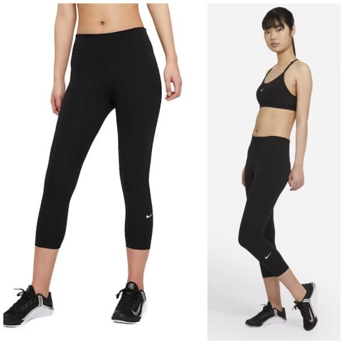 Celana legging nike original dri fit one mid rise capri