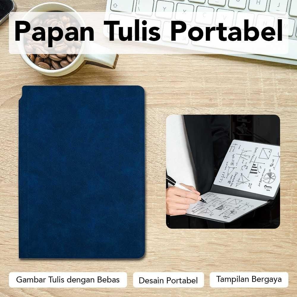 

JESJE Papan Tulis Portable A5 Whiteboard Notebook PU Leather with Pen JS-10 Papan Tulis Board Kecil Kapur Hitam Warni Papn Estetik Sekolah Penghapus Bor Karakter Whiteboard Besar Jualan Spidol Murah Dihapus Sepidol Papantulis Anak Sedang Harga Putih Si IH
