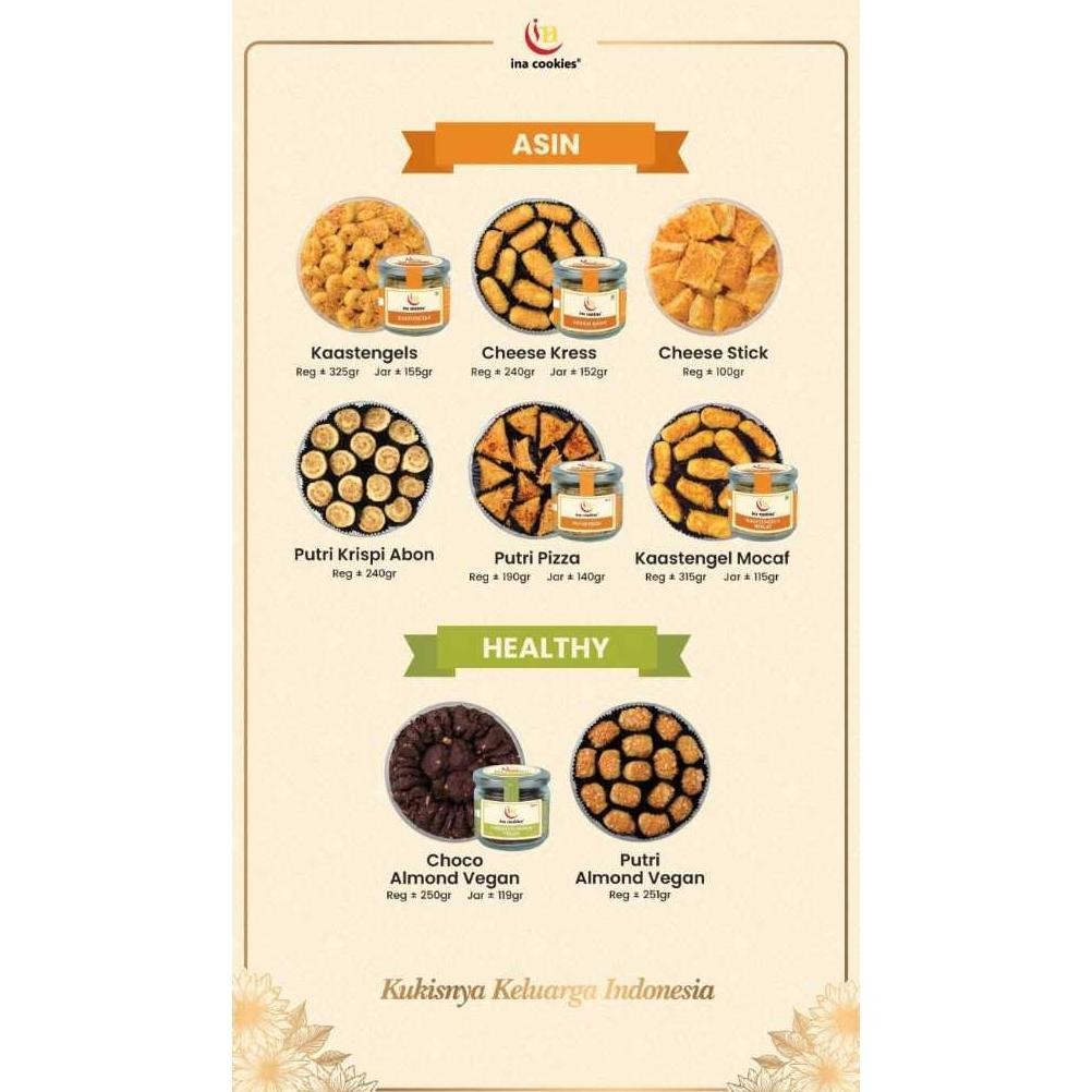 

{cookies} [READY STOCK STOCK SIAP KIRIM GOJEK GRAB] Kue Kering Ina Cookies Kueh Premium TERLARIS